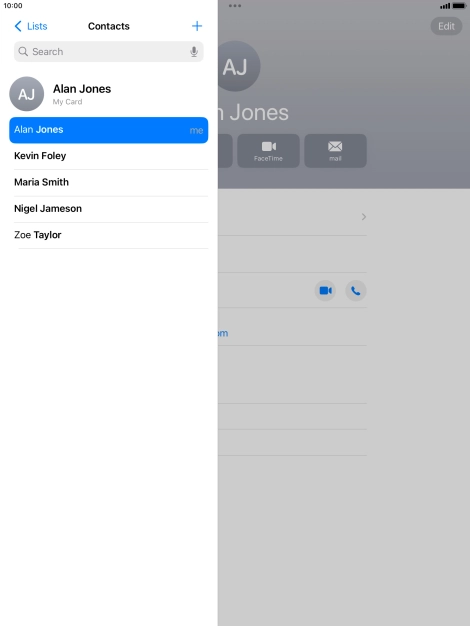 Press the new contact icon.