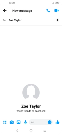Press the text input field.