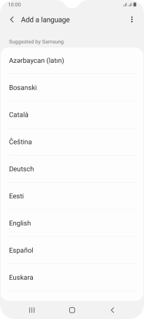 Press the required language.