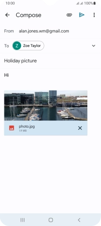 Press the send icon.