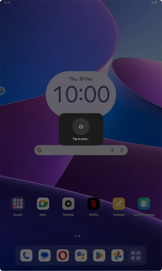 Press Tap to power off.