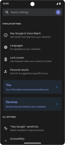 Press Hey Google & Voice Match.