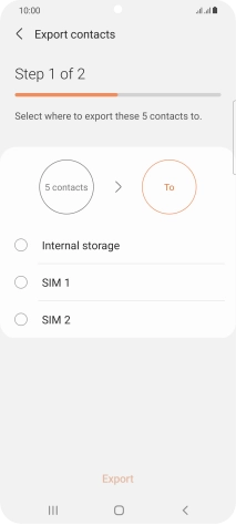 Press the required SIM.