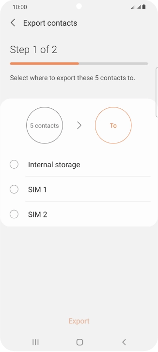 Press the required SIM.