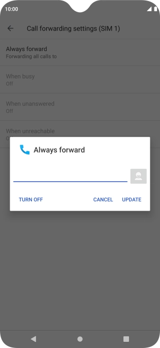 Press TURN OFF.