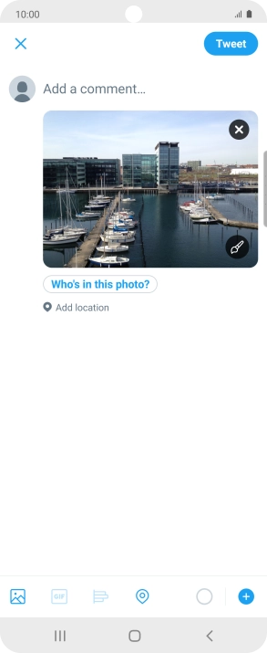 Press the text input field.