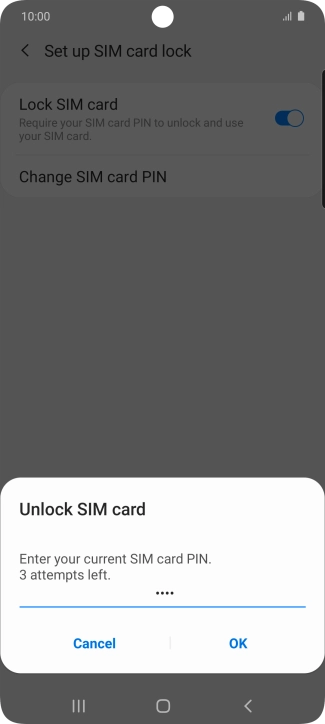 Key in your PIN and press OK.