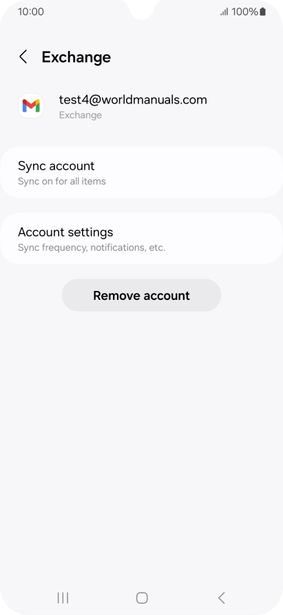 Press Account settings.
