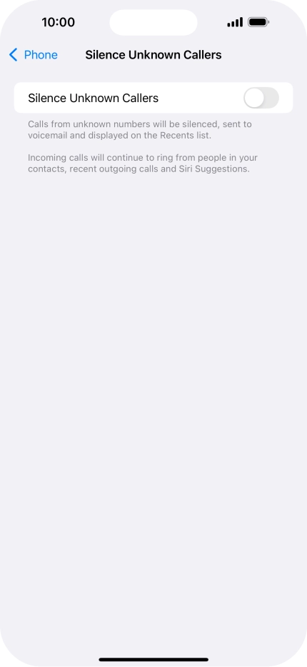 Press the indicator next to 