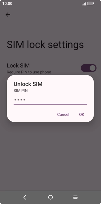 Key in your PIN and press OK.