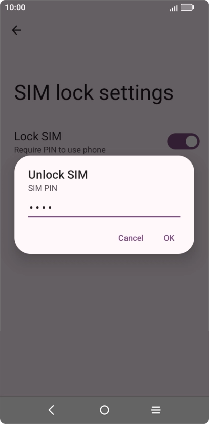 Key in your PIN and press OK.