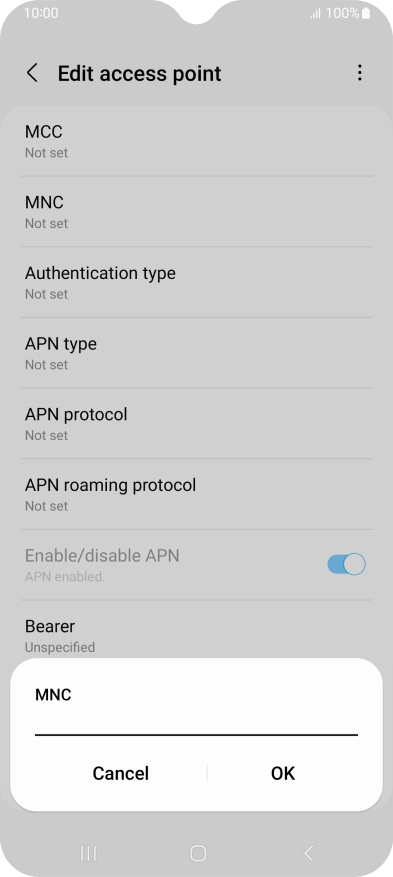 Key in 15 and press OK.