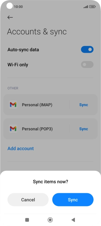 If you turn on the function, press Sync.