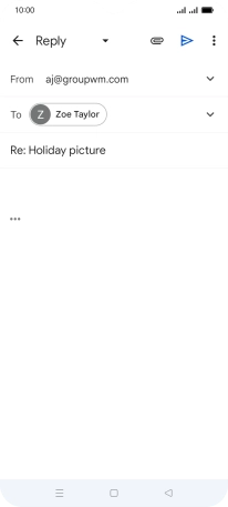 Press the text input field and key in the required text.