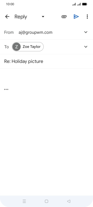 Press the text input field and key in the required text.