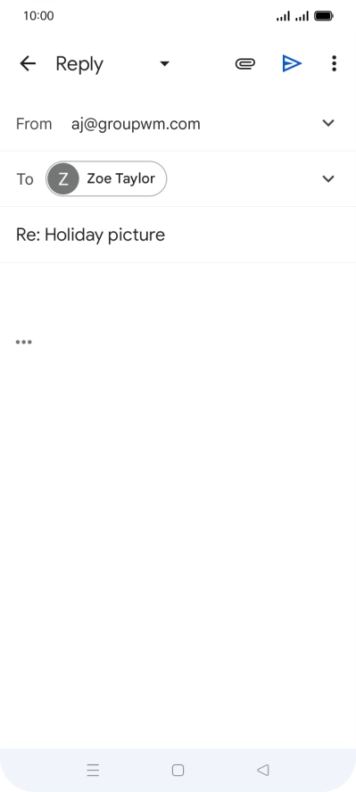 Press the text input field and key in the required text.
