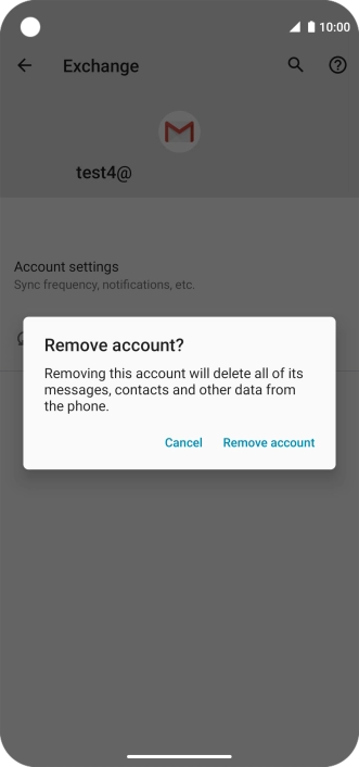 Press Remove account.