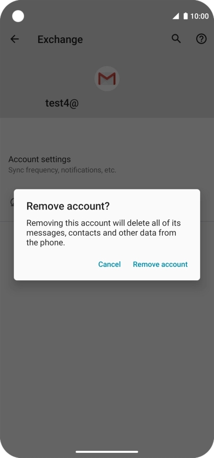 Press Remove account.