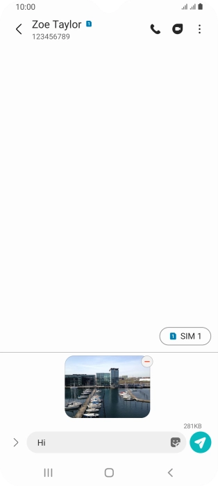 Press the send icon.