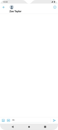 Write the required message and press the send icon.