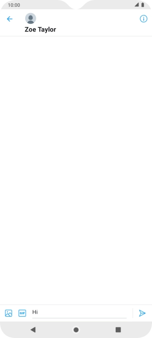 Write the required message and press the send icon.