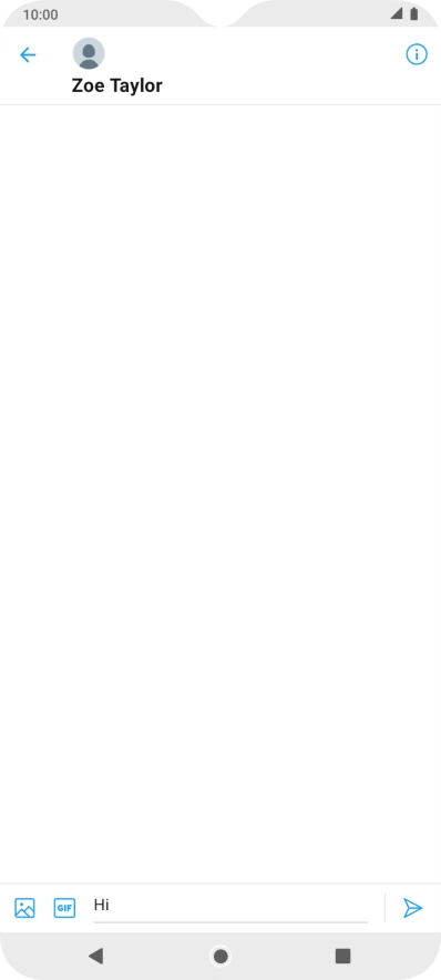 Write the required message and press the send icon.
