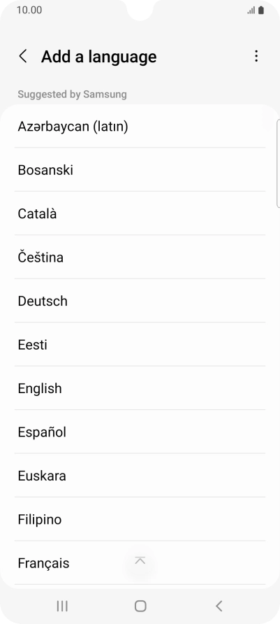 Press the required language.