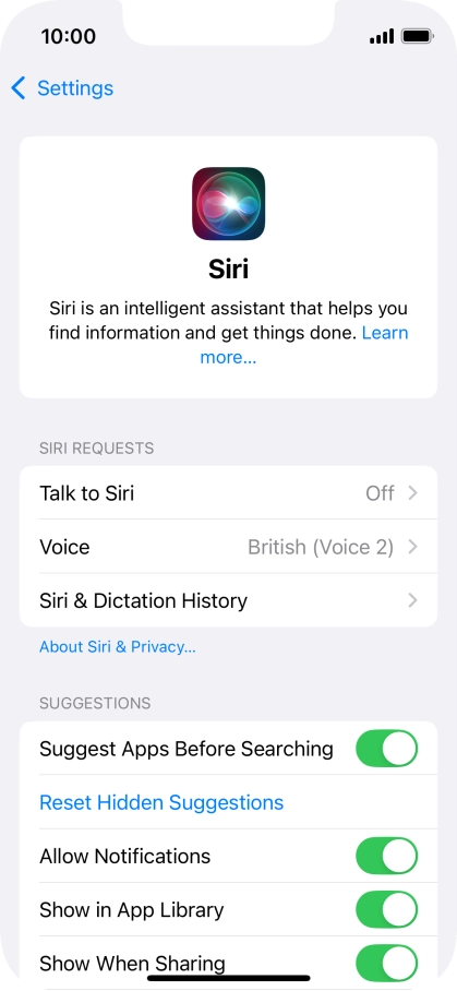 Press Talk to Siri.