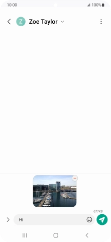 Press the send icon.