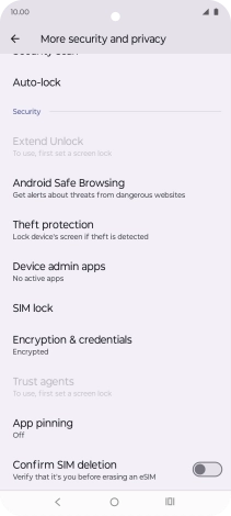 Press SIM lock.