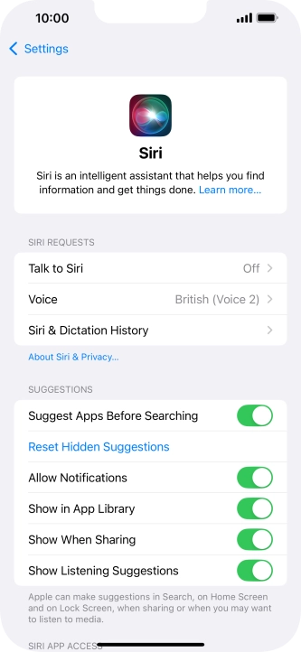 Press Talk to Siri.