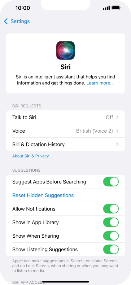 Press Talk to Siri.