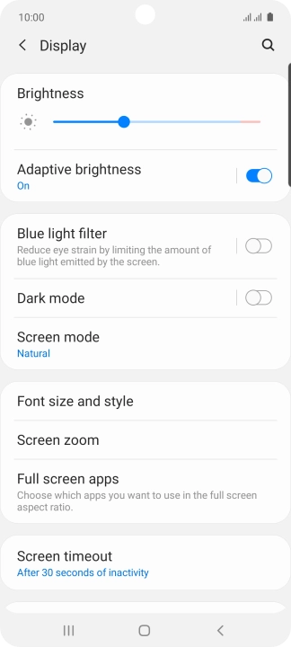 Press the indicator next to 
