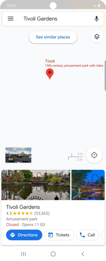 Press the destination at the bottom of the screen.