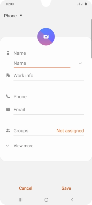 Press the address book drop down list.