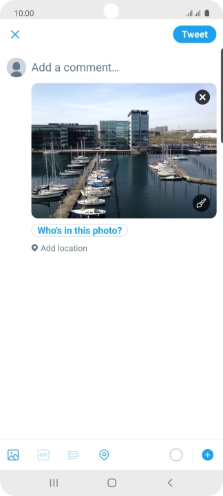 Press the text input field.