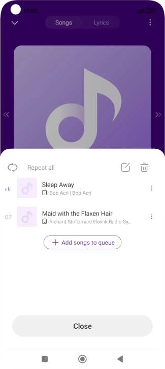 Press the add icon.