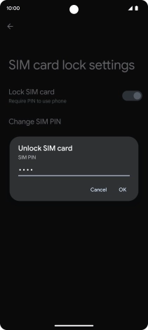 Key in your PIN and press OK.