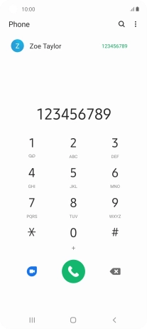 Key in the required number and press the call icon.