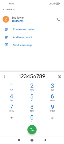 Key in the required number and press the call icon.