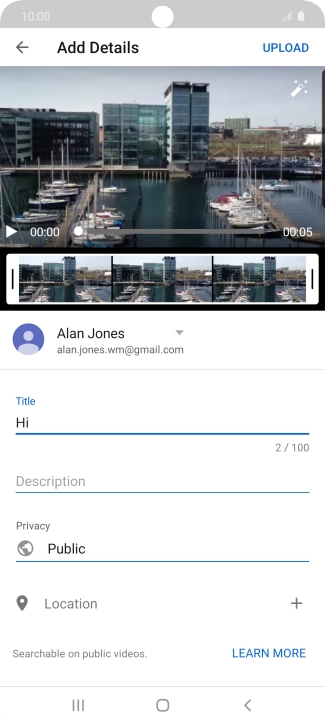 Key in the required text and press UPLOAD.