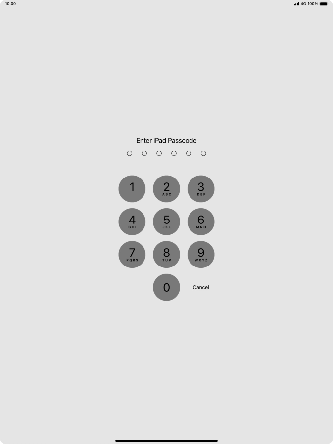 Use the lock code you created.