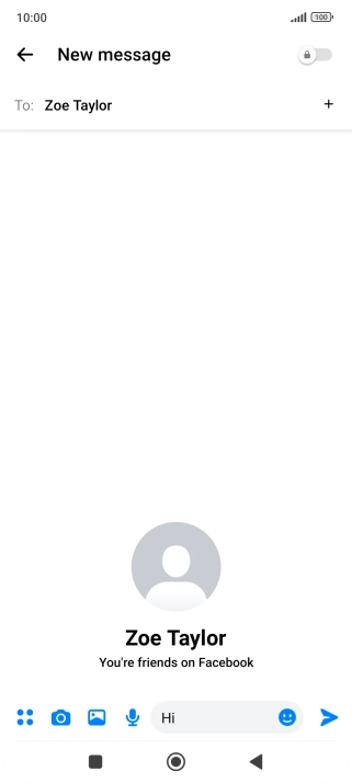 Write the required message and press the send icon.