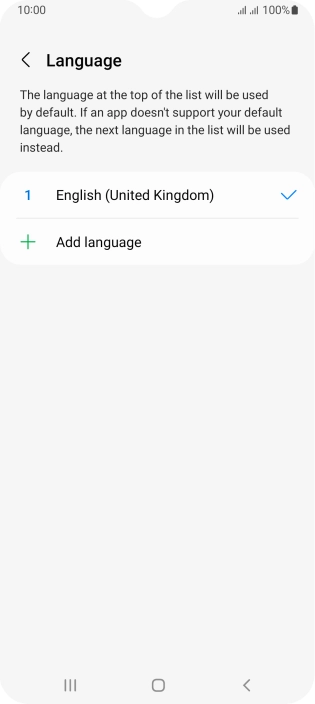 Press Add language.