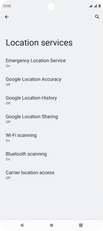 Press Google Location Accuracy.