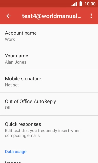 Press Your name.