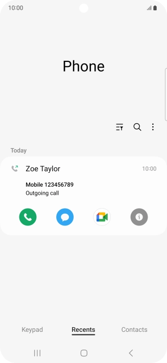 Press the info icon.