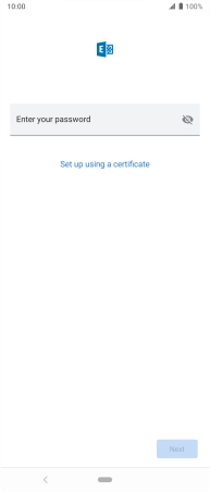 Press Enter your password and key in the password for your email account.