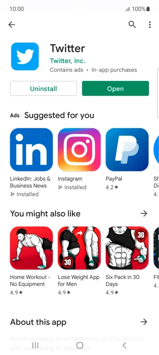 Press the Home key to return to the home screen.