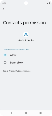 Press the required setting.